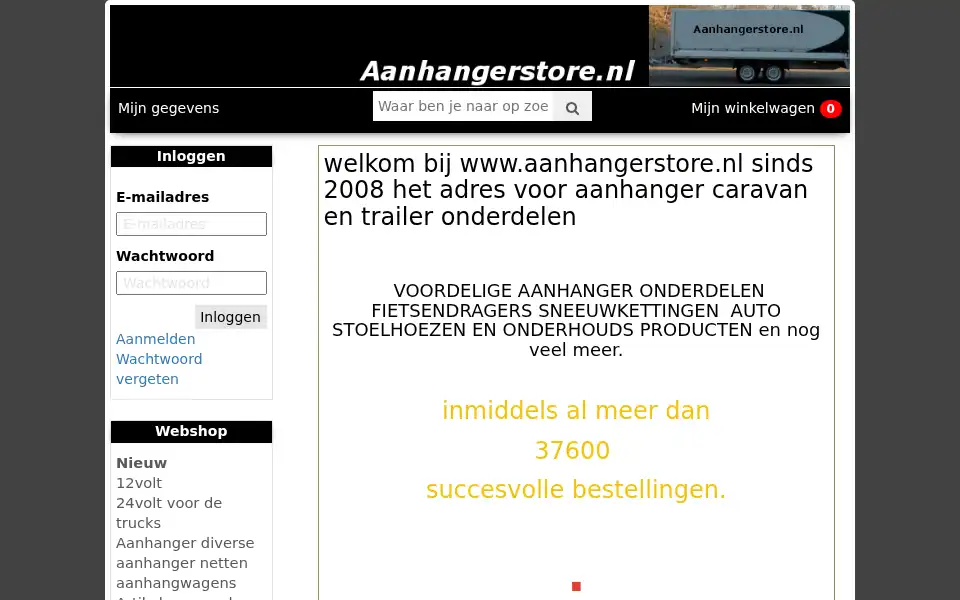 Screenshot of aanhangerstore.nl