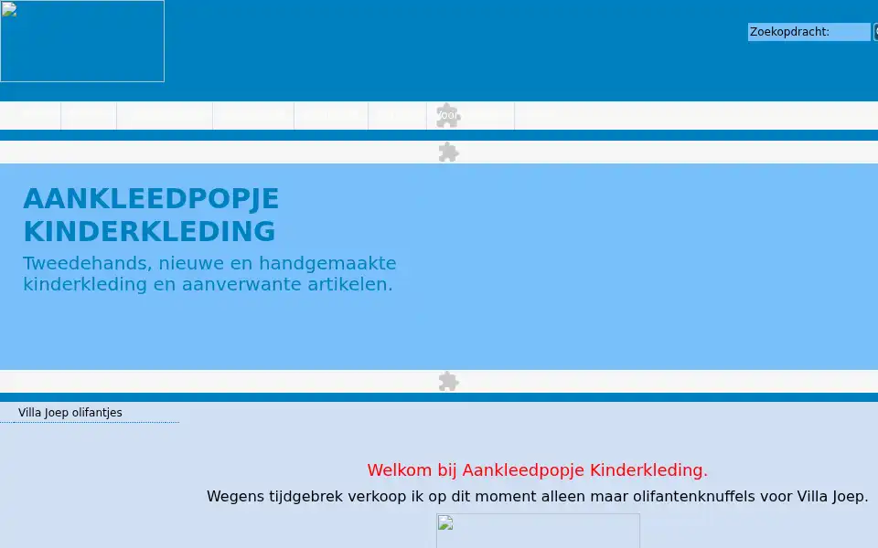 Screenshot of aankleedpopje.nl