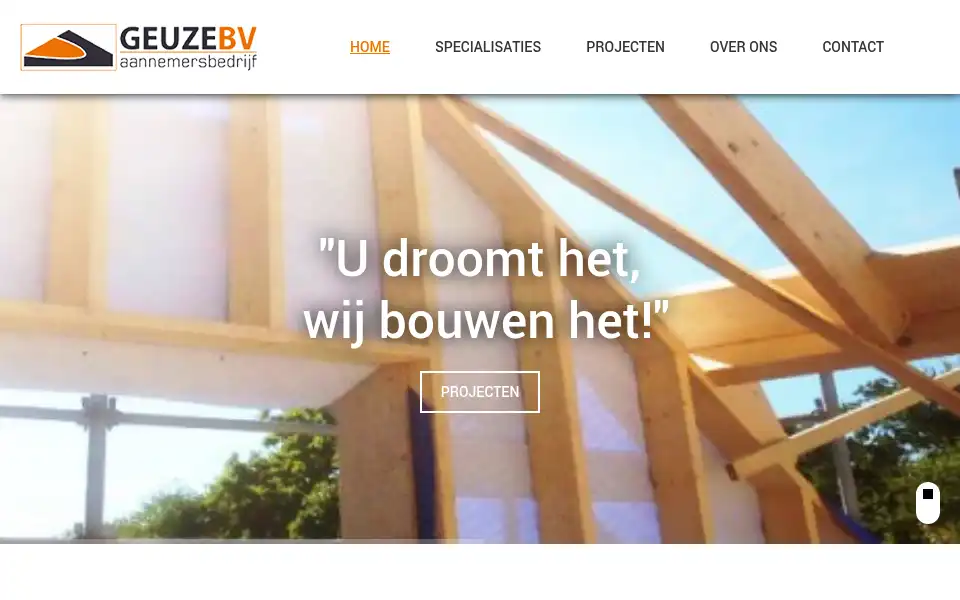 Screenshot of aannemersbedrijfgeuze.nl