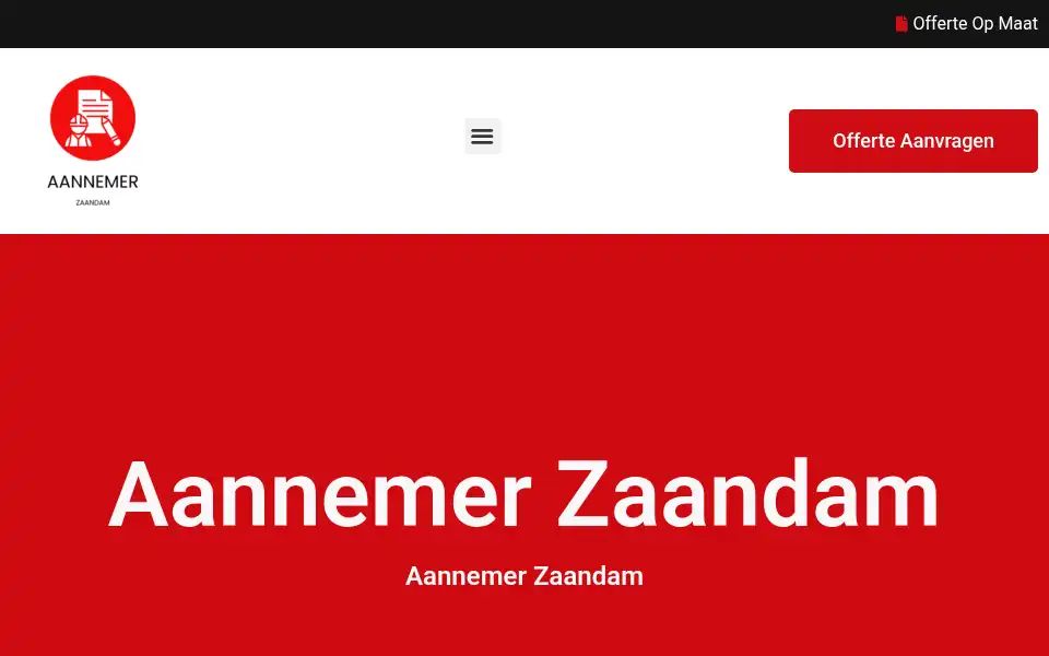 Screenshot of aannemerzaandam.com