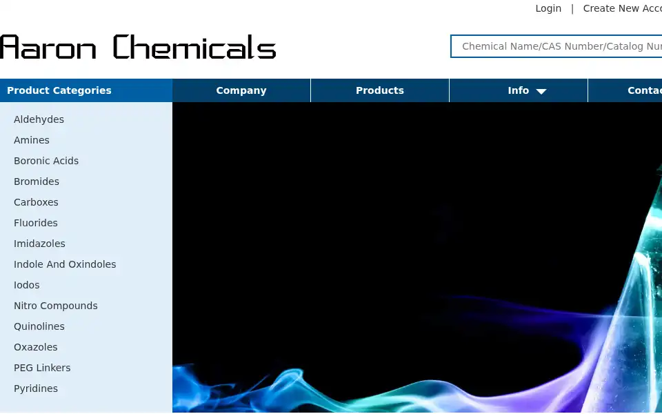 Screenshot of aaronchem.com