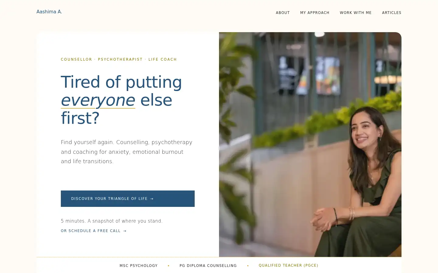 Screenshot of aashimaa.net