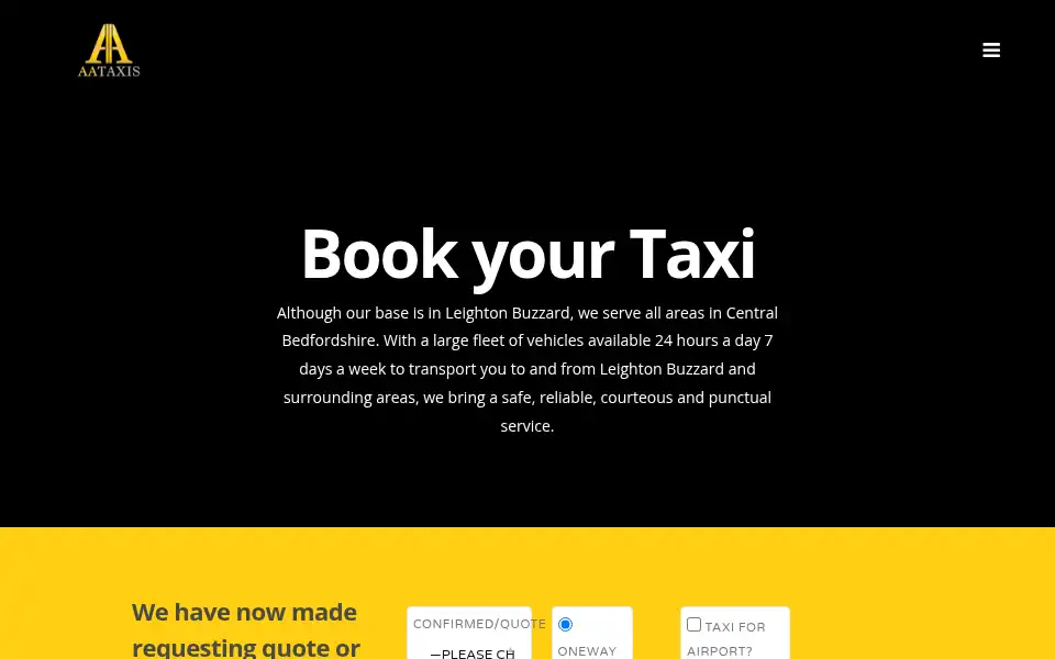 Screenshot of aataxisleightonbuzzard.co.uk