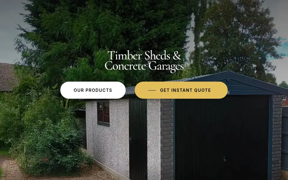 Screenshot of aatshedsandgarages.com