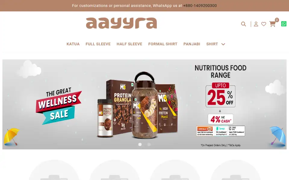 Screenshot of aayyra.com