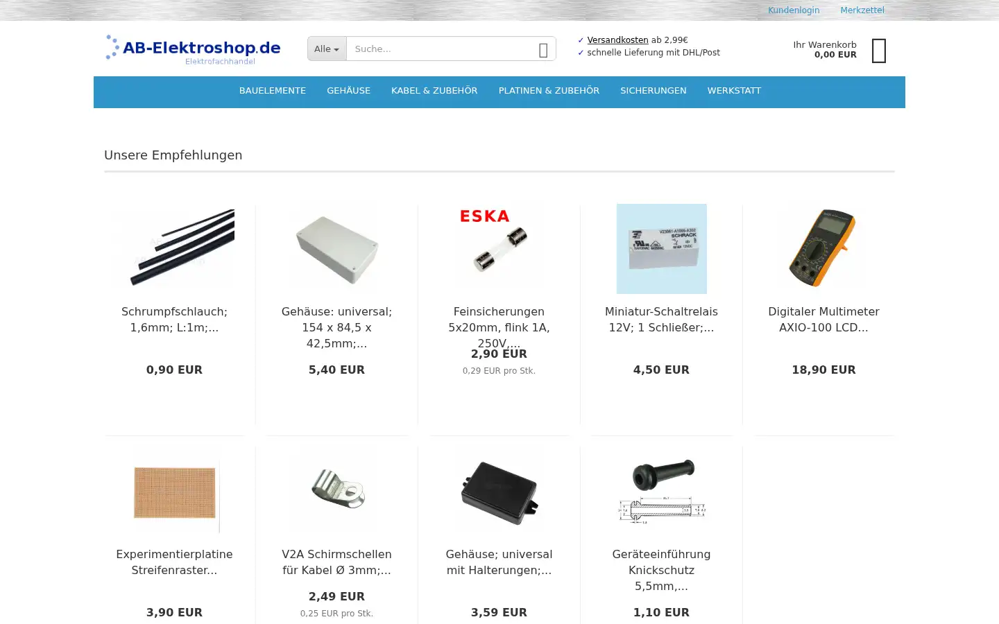 Screenshot of ab-elektroshop.de
