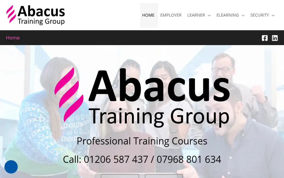 Screenshot of abacustraininggroup.co.uk