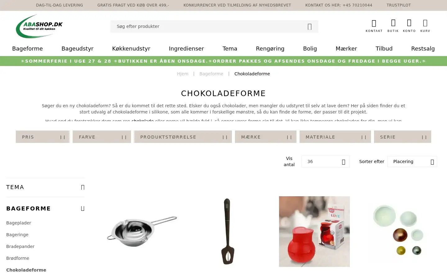 Screenshot of abashop.dk