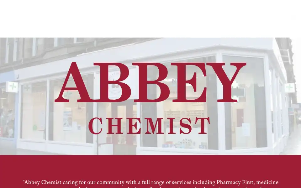 Screenshot of abbeychemist.co.uk
