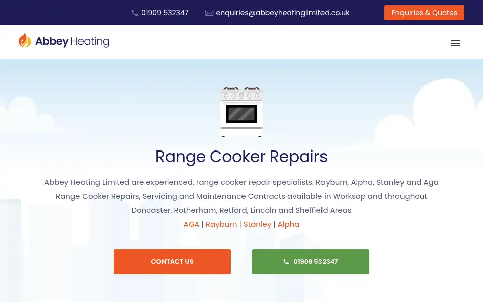 Screenshot of abbeyheatinglimited.co.uk