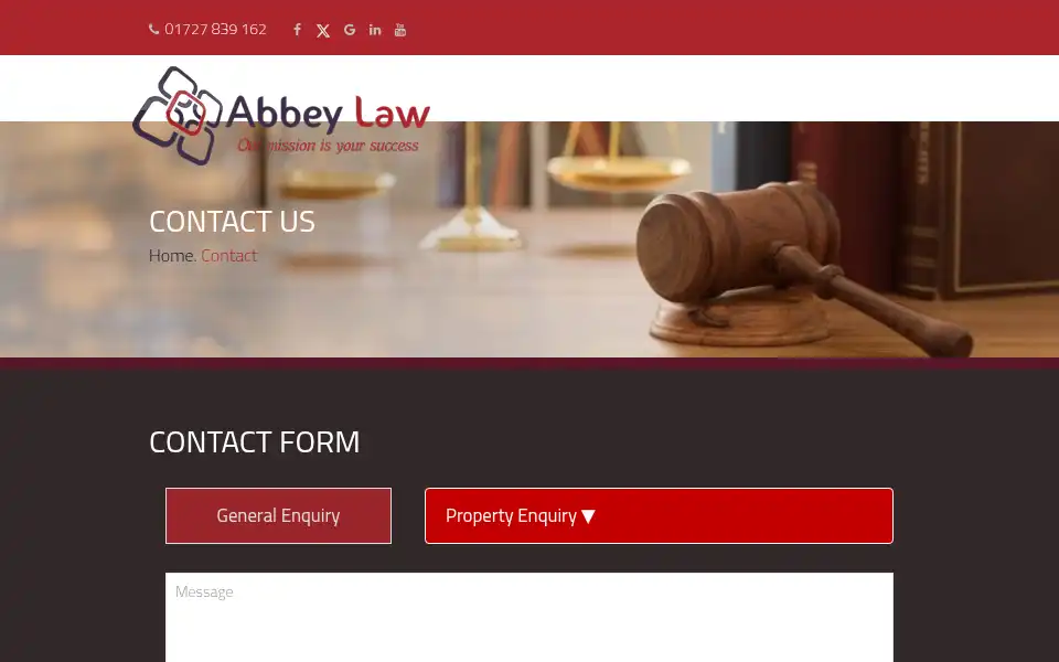 Screenshot of abbeylaw.org