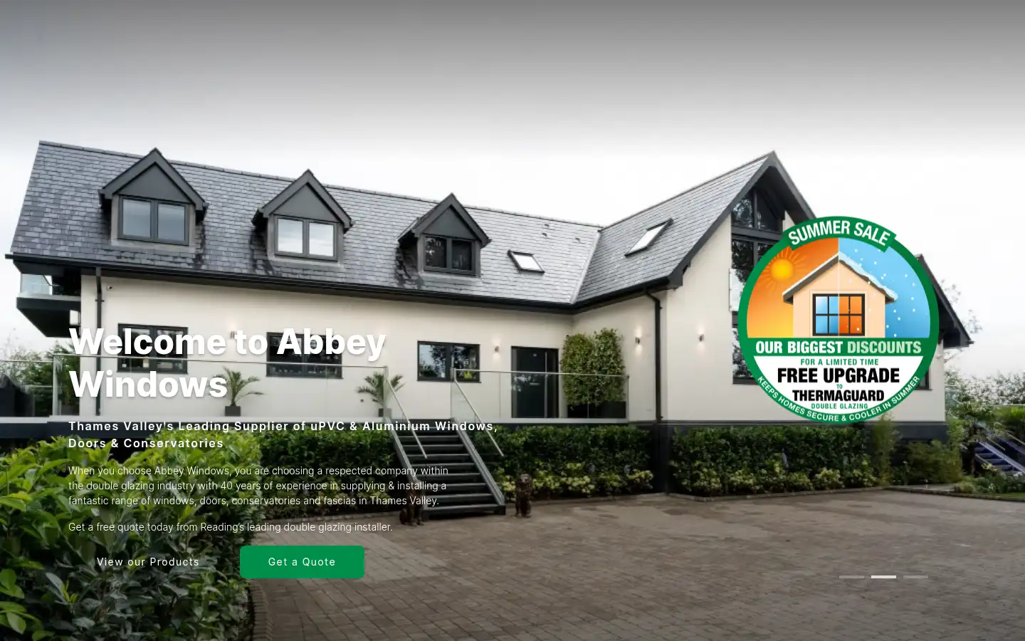 Screenshot of abbeywindows.co.uk