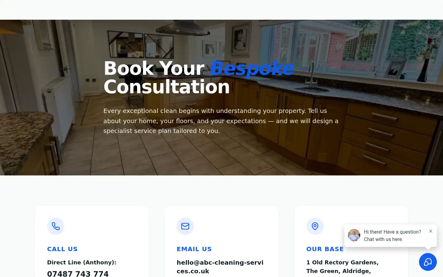 Screenshot of abc-cleaning-services.co.uk