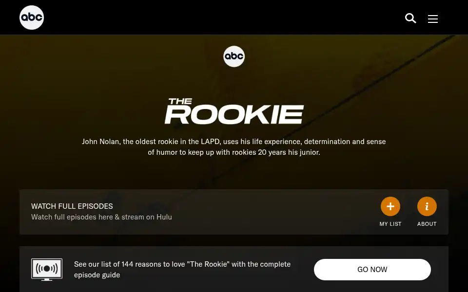 Screenshot of abc.com