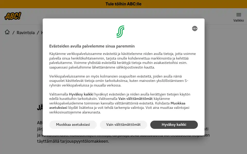 Screenshot of abcasemat.fi