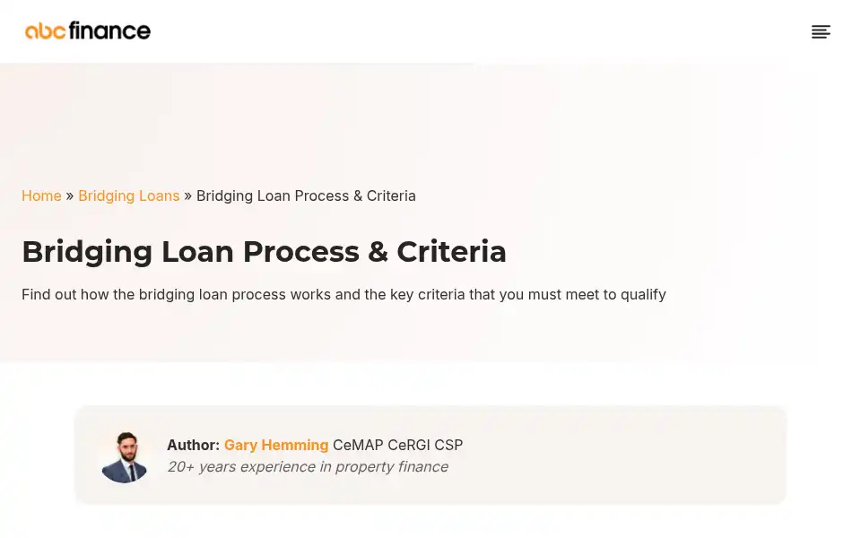 Screenshot of abcfinance.co.uk
