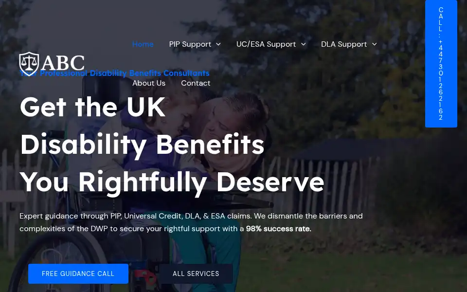 Screenshot of abchelp.co.uk