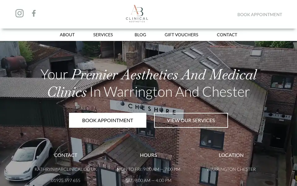 Screenshot of abclinical.co.uk