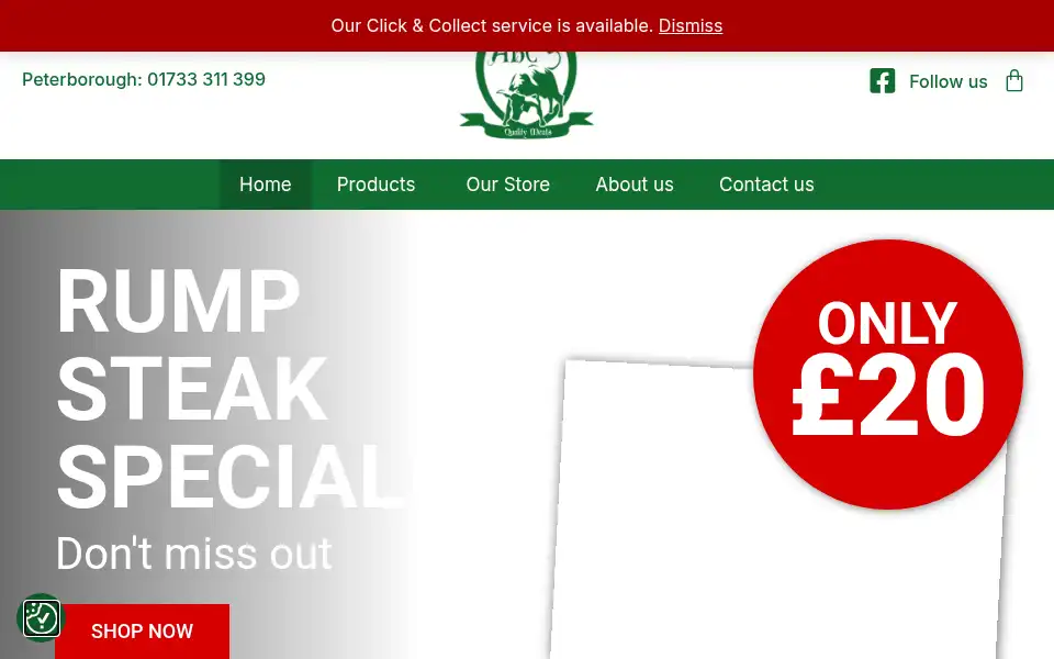 Screenshot of abcqualitymeats.co.uk