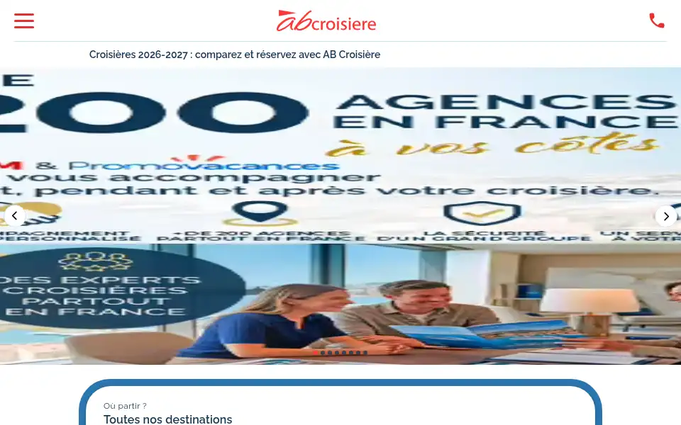 Screenshot of abcroisiere.com