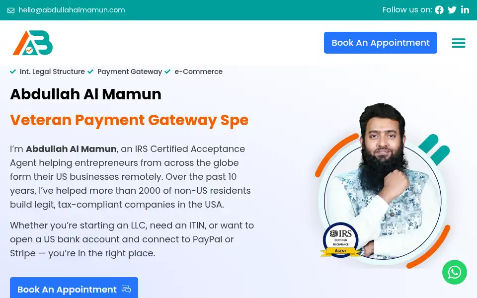 Screenshot of abdullahalmamun.com
