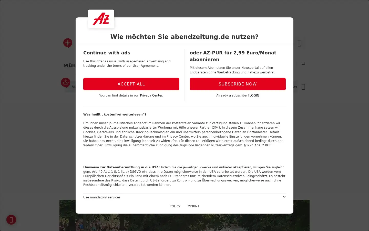 Screenshot of abendzeitung-muenchen.de
