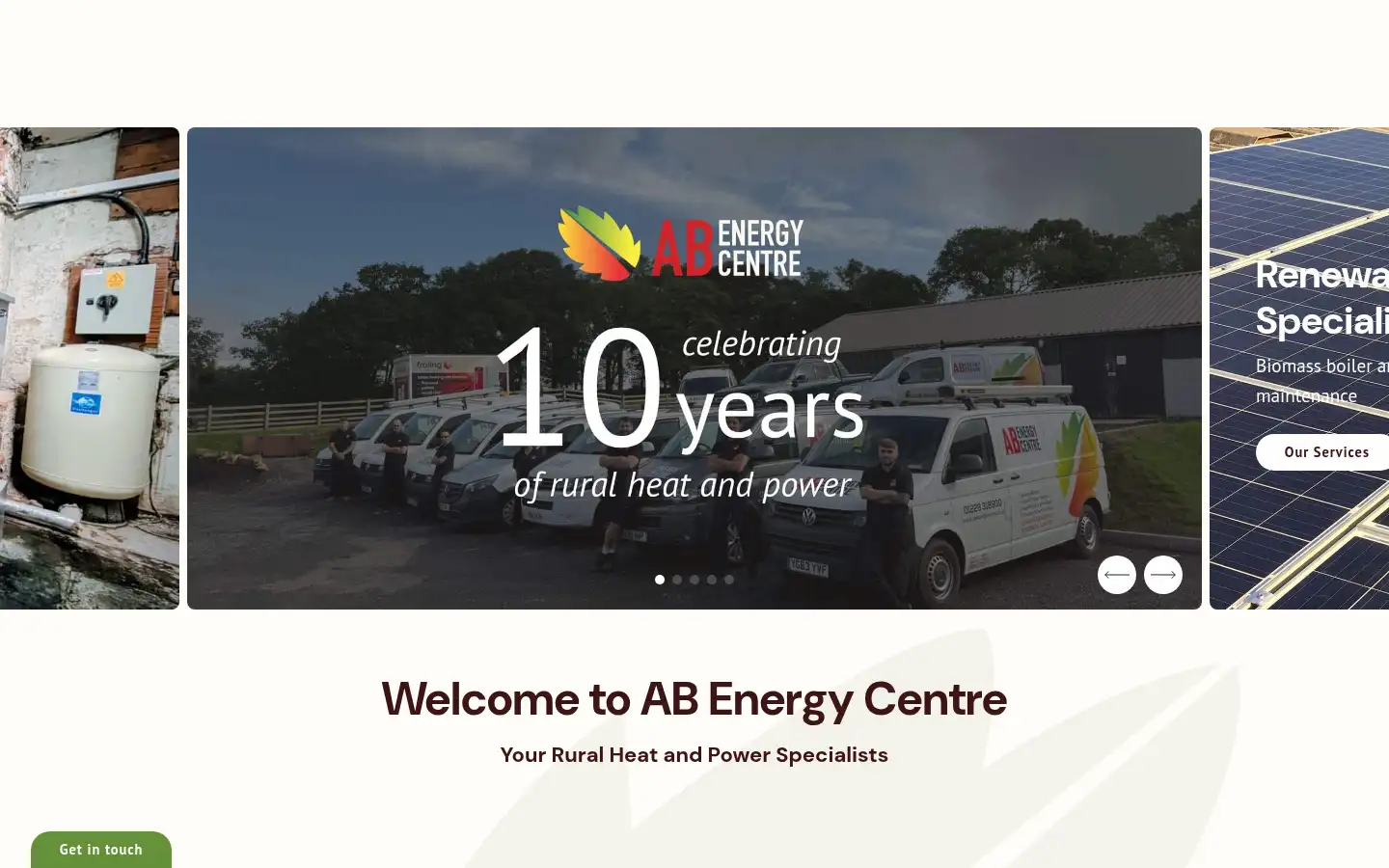 Screenshot of abenergycentre.co.uk