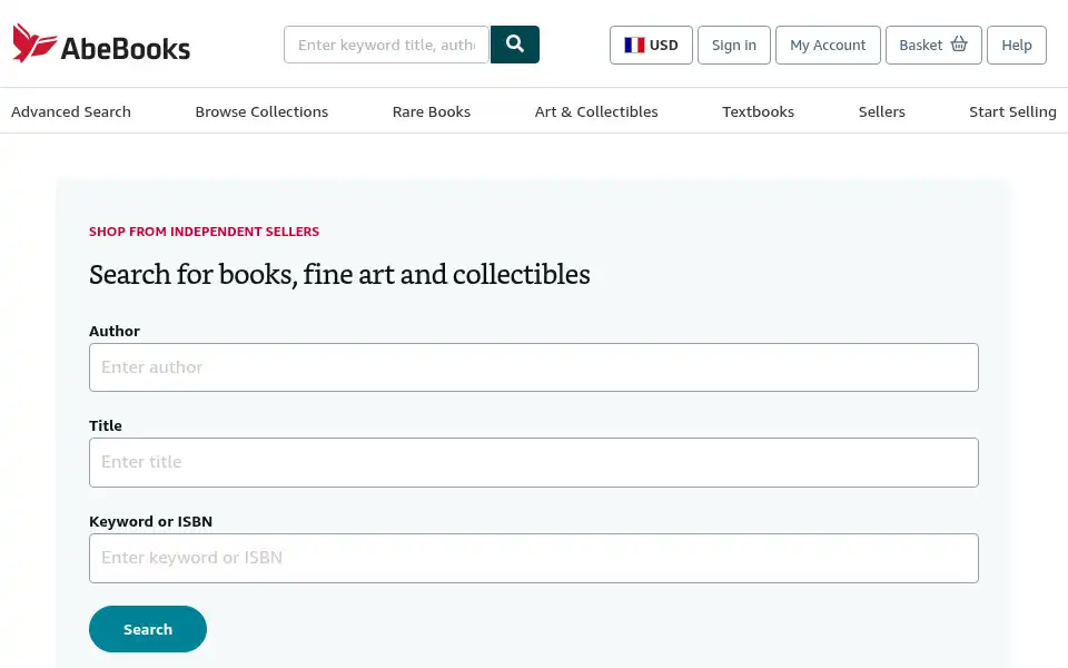 Screenshot of abesbooks.com