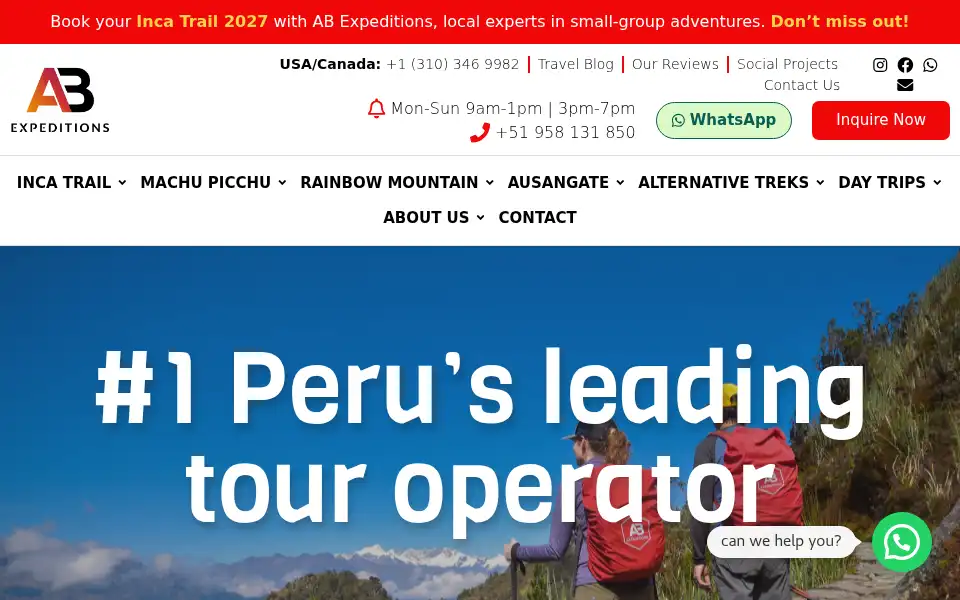 Screenshot of abexpeditions.com
