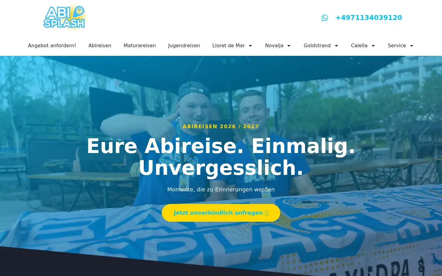 Screenshot of abi-splash.net