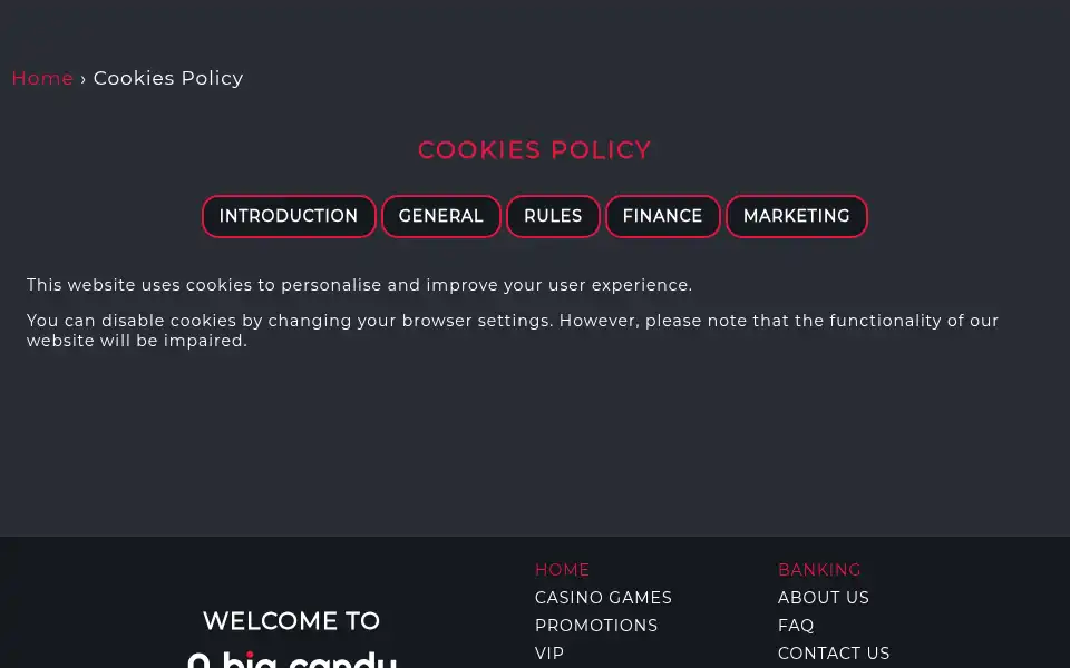 Screenshot of abigcandy.com
