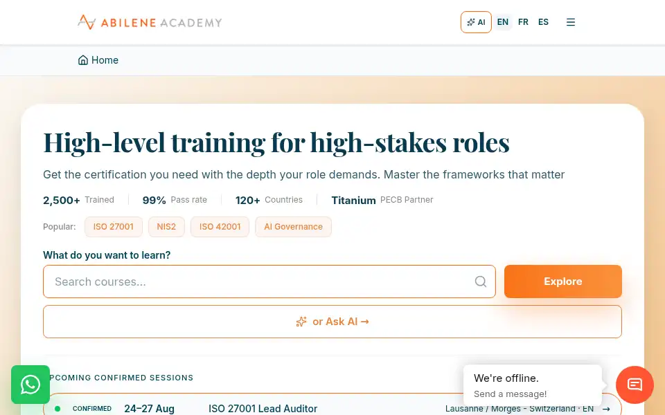 Screenshot of abileneacademy.ch
