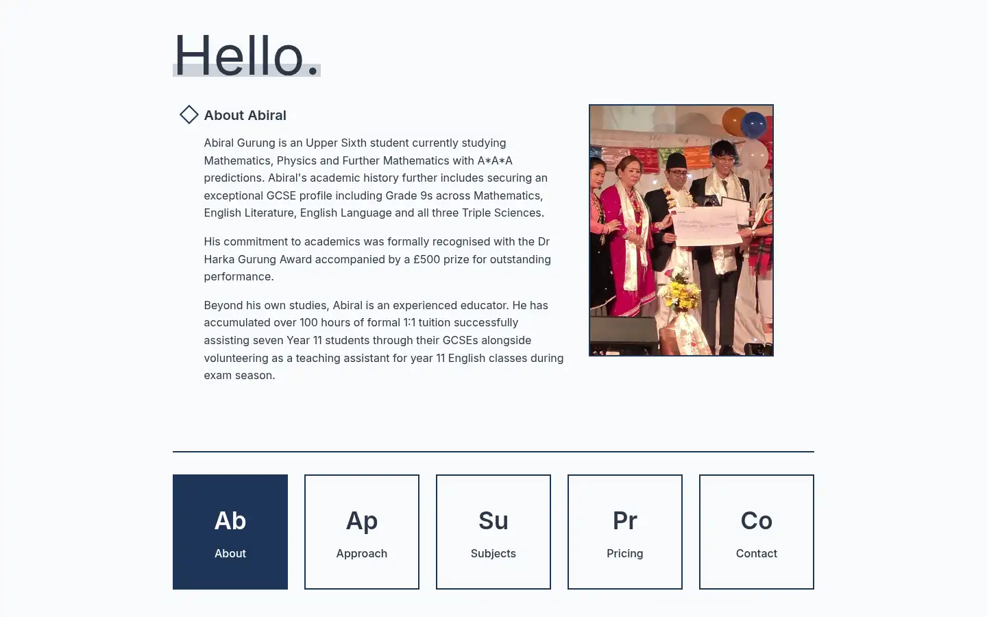 Screenshot of abiralgrg.co.uk
