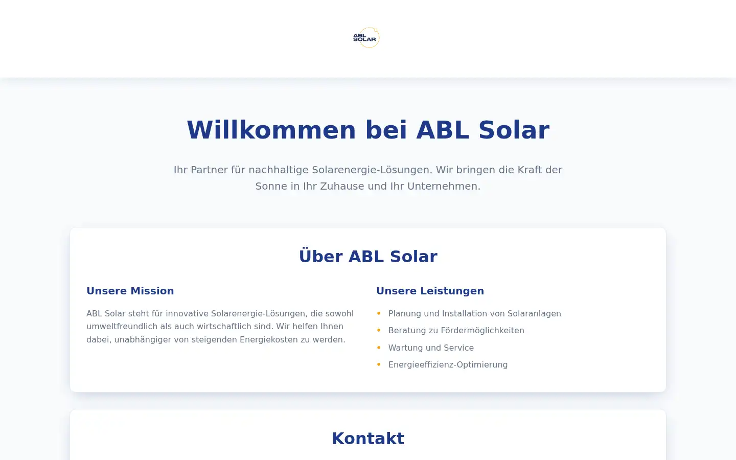 Screenshot of abl-solar.de