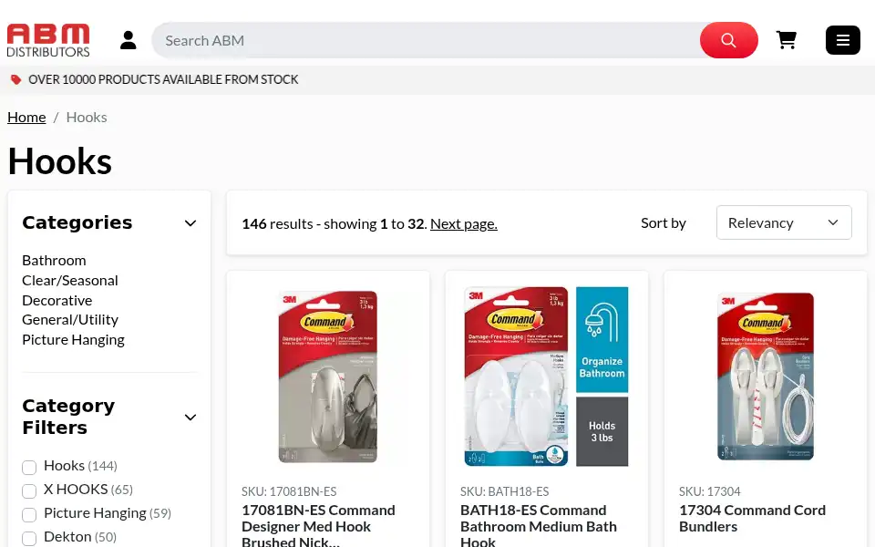 Screenshot of abmelectricaldistributors.co.uk