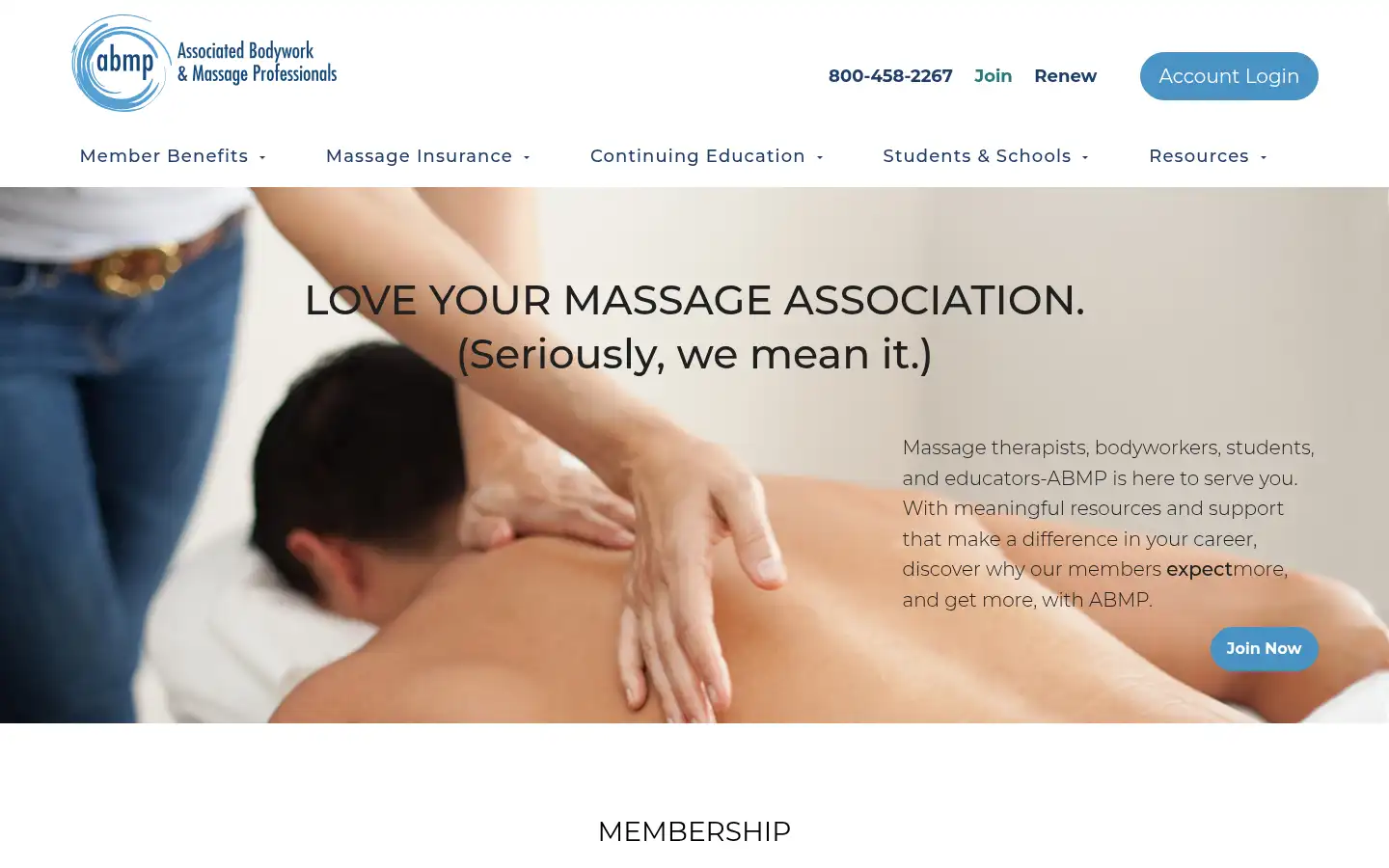 Screenshot of abmp.com
