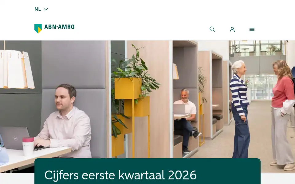 Screenshot of abnamro.com