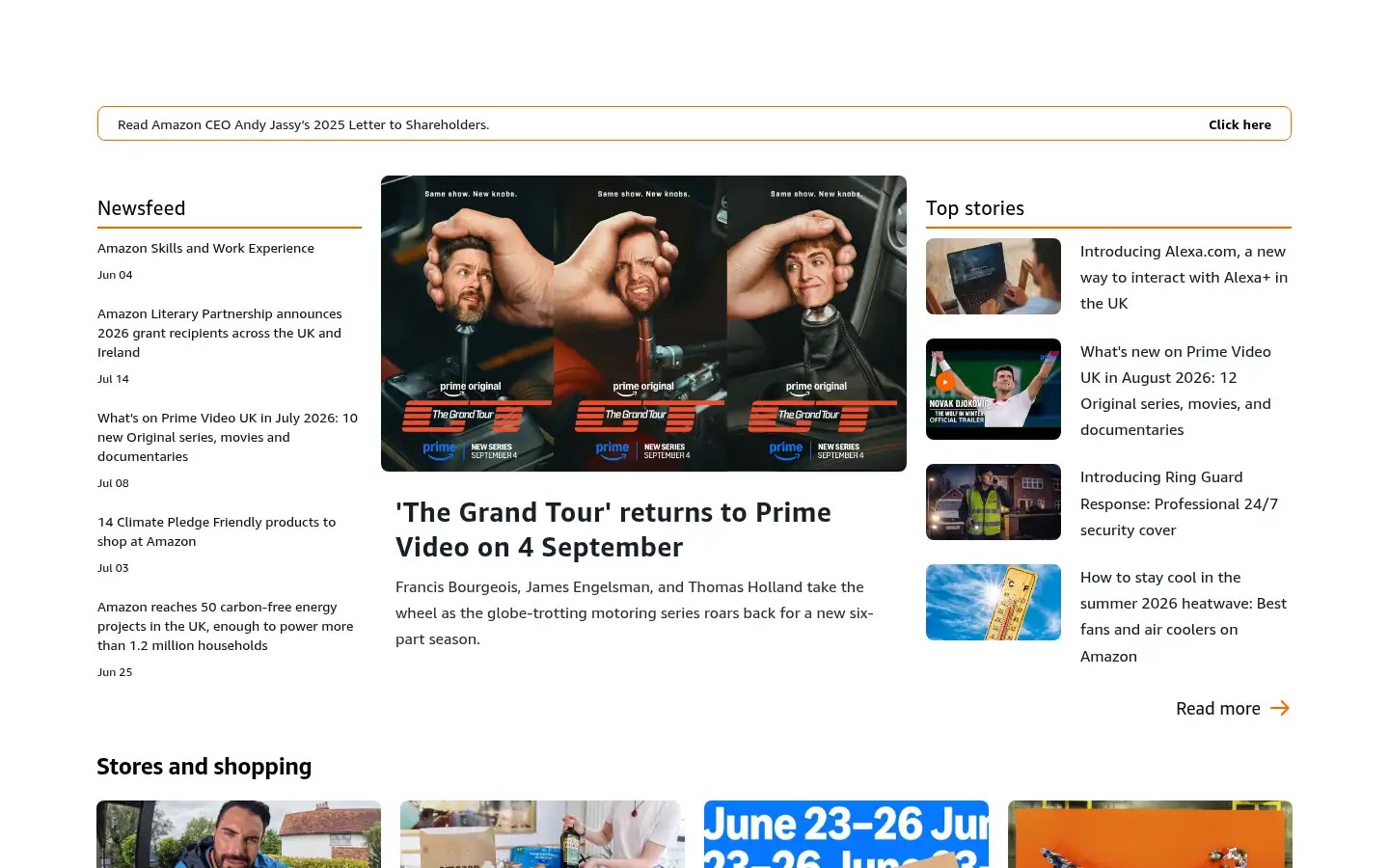 Screenshot of aboutamazon.co.uk