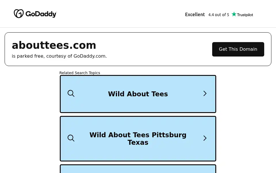 Screenshot of abouttees.com