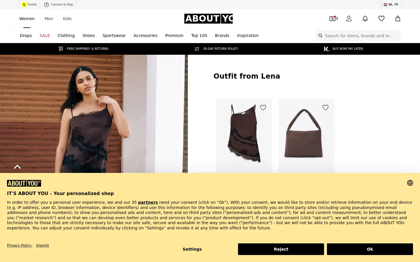 Screenshot of aboutyou.nl