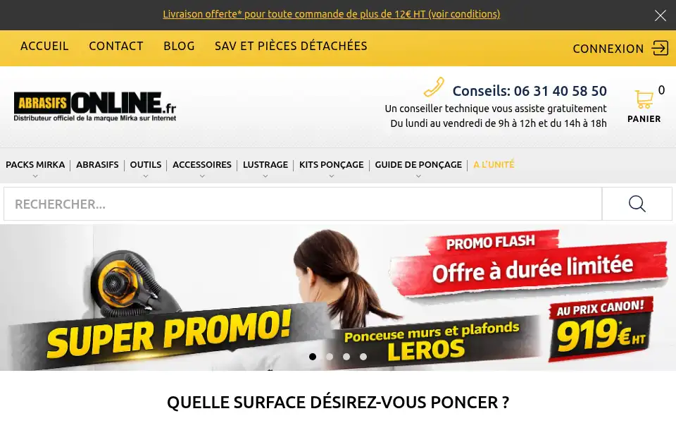 Screenshot of abrasifs-online.fr