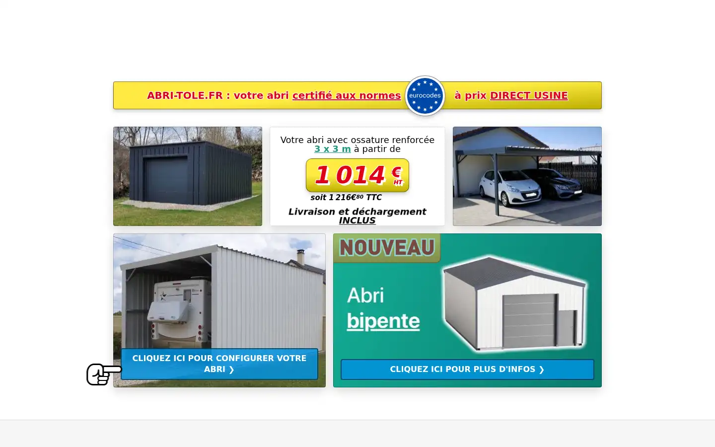 Screenshot of abri-tole.fr
