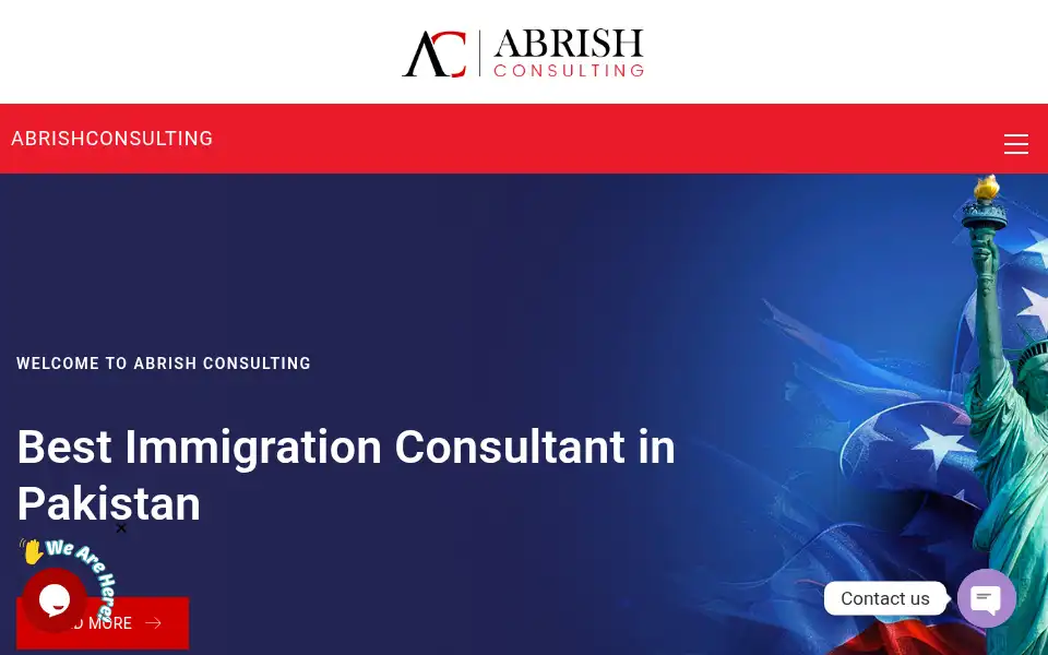 Screenshot of abrishconsulting.com