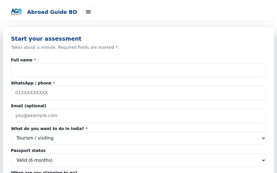 Screenshot of abroadguidebd.com