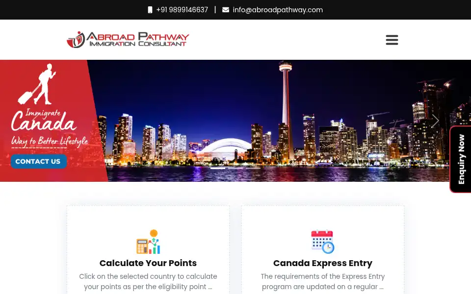 Screenshot of abroadpathway.com