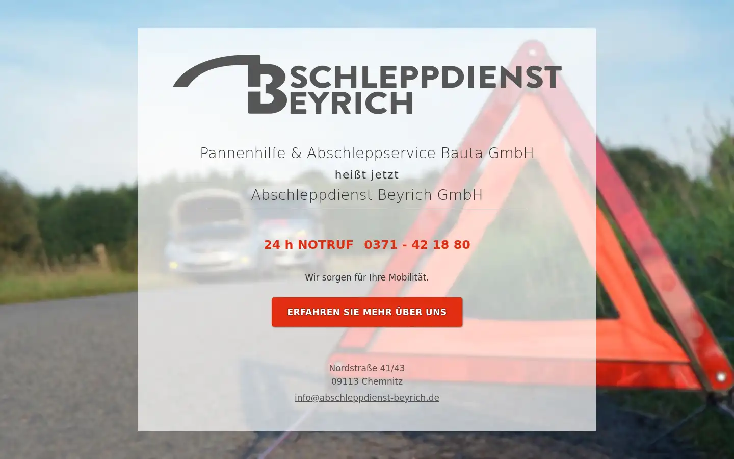 Screenshot of abschleppdienst-bauta.de