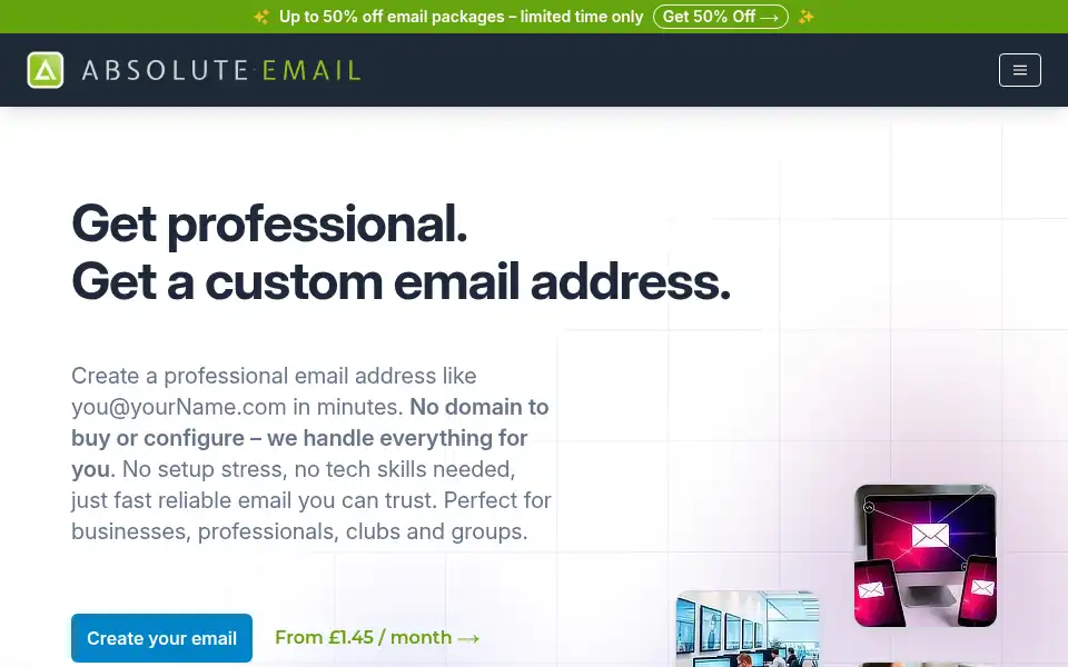Screenshot of absolute-email.net