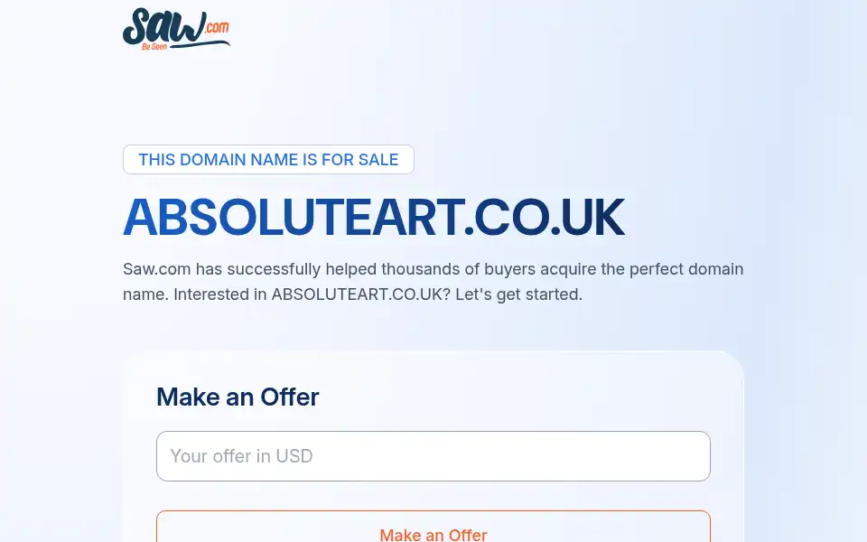 Screenshot of absoluteart.co.uk