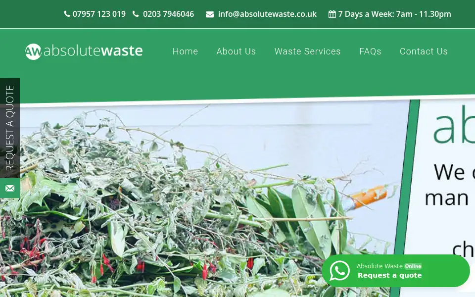 Screenshot of absolutewaste.co.uk