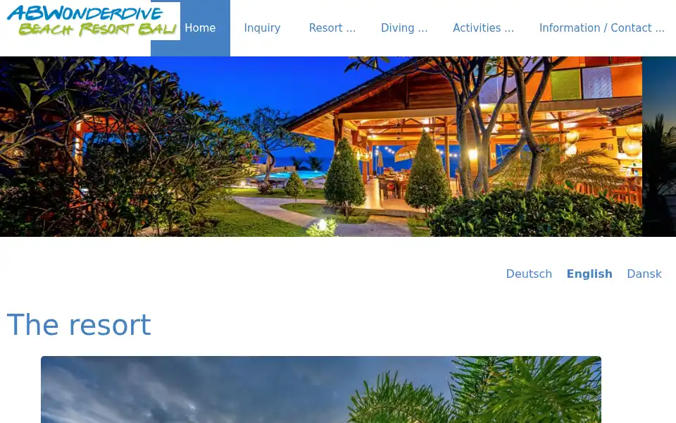 Screenshot of abwonderdive-bali.com